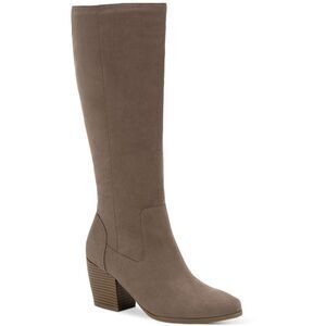 STYLE & COMPANY Womens Brown Goring Warrda Round Toe Block Heel Boots 5.5 M